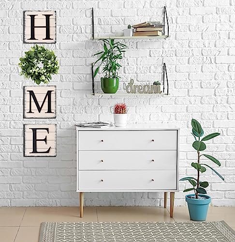 51RUXMoRwSL._SL500_.jpg HRENCY Farmhouse Wall Decor: Rustic Wooden Sign with Artificial Eucalyptus for Cozy Home Accent. - Image 5