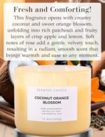 Coconut Orange Blossom 3-Wick Candle | 15.8 oz Soy Aroma for Stress Relief & Relaxation - Image 2