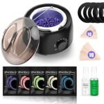 Waxing Kit - TIKESI Wax Warmer for Hair Removal, Hard Wax Kit with 14oz 5 Bags Hard Wax Beans for Full Body, Legs, Face, Eyebrows, Bikini, Brazilian Waxing Kit for Women Men