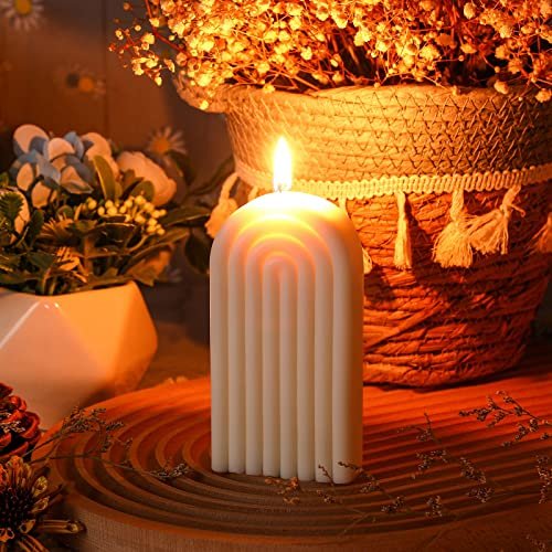 51S7dpQJt0L._SL500_.jpg Arch Shaped Geometric Scented Candle - Aesthetic U-Shaped Soy Wax Decor for Spa, Yoga & Parties (White) - Image 7