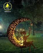 Vuees Solar Garden Statues: Fairy Moon Light Stake, Perfect Housewarming Gift for Mom or Grandma! - Image 7