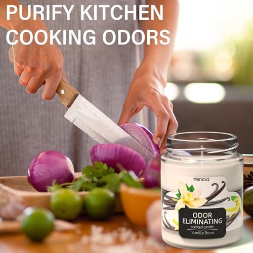 51ToyLusZUL._SL500_.jpg TRINIDa Vanilla Bean Odor Eliminating Candles: Eliminates 99% of Pet, Smoke, and Food Odors. - Image 6