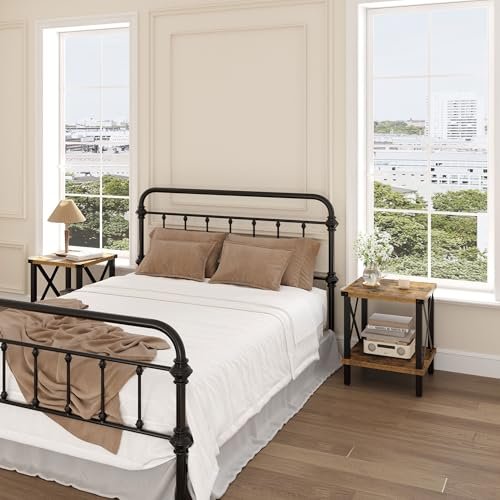 51UaER3xCaL._SL500_.jpg MMEOLUOOK Large Farmhouse End Table – Industrial Style Sofa & Coffee Table with Storage for Living Room & Bedroom. - Image 7