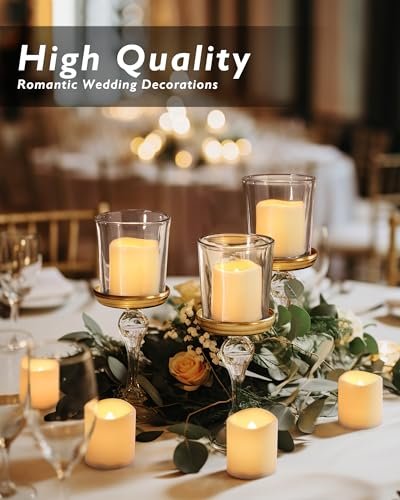 51UgxNWSmML._SL500_.jpg Homemory 24-Pack Flameless Votive Candles - 200+ Hour LED Tealights for Weddings, Halloween, Outdoor & Christmas Decor (Warm White, Batteries Included) - Image 3