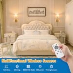 NIORSUN Set of 2 Gold Battery-Powered Wall Sconces with Remote, 10 Color Dimmable Lights for Home Decor - Image 2