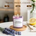 Lavender Lemon Aromatherapy Candle with Crystals – Perfect Scented Gift for Women, Moms & Friends! - Image 4