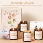 4-Pack 7oz Wood Wick Scented Candles in Amber Jars – Includes Amber Patchouli, Coconut Vanilla, Lemon Lavender, Blackberry Bergamot. Perfect Gift for Women! - Image 5