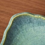 VOMANA 12'' Green Ceramic Decorative Bowl - Versatile Centerpiece for Living Room, Entryway, or Dining. - Image 4
