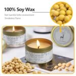 Vanilla Scented Candle Gift Set for Women - 2 Pack (Gold) - 2 oz, 15 Hour Burn Time, All-Natural Soy Candles - Image 4