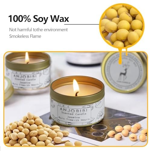 51VaknLqZUL._SL500_.jpg Vanilla Scented Candle Gift Set for Women - 2 Pack (Gold) - 2 oz, 15 Hour Burn Time, All-Natural Soy Candles - Image 4