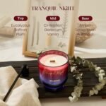 M&SENSE 9.88oz Soy Wax Candle with Wooden Wick | Midsummer Night Scent | 55-Hour Burn | Perfect Housewarming Gift - Image 3