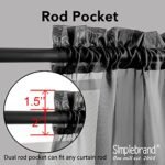 Simplebrand Black Sheer Curtains, 84" Long, Light Filtering Rod Pocket Drapes for Living Room & Bedroom, 2 Panels (42"W x 84"L) - Image 3