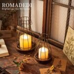 Romadedi Lantern Farmhouse Decor - Rustic Candle Holders for Living Room, Kitchen, Dining, and Outdoor Spaces. - Image 2