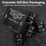 Men's Scented Candle Set - 4 Pack of Smoke, Vanilla, Leather, and Oak Candles for Home Gifts - Image 5