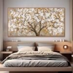Large Framed Gold Abstract Tree of Life Canvas Art – Modern Home Decor, Ready to Hang (30"x60") - Image 4
