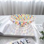 MAGCOLOR Hand-Painted Woven Glass Crystal Bowl: Colorful Centerpiece for Home, Office, Weddings, Snacks & Desserts. - Image 6