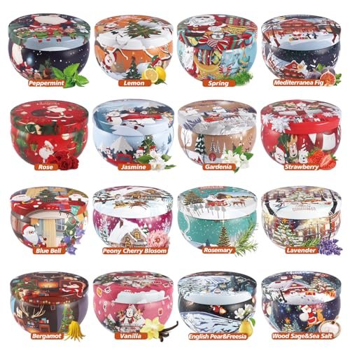 51asEcZgF6L._SL500_.jpg 16-Pack Christmas Scented Candles Gift Set - Long-Lasting Soy Wax Aromatherapy - Perfect for Women, Home Decor & Holiday Gifts. - Image 2