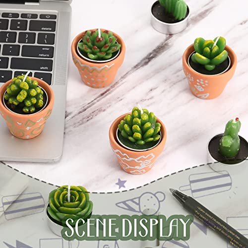51ck-ywJWlL._SL500_.jpg 12 Handmade Succulent Candles: Cute Cactus Tealights for Weddings, Baby Showers, and Party Favors - Image 4