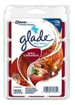 Glade Wax Melts Air Freshener, Scented Candles with Essential Oils for Home and Bathroom, Apple Cinnamon, 8 Count