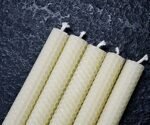 DEYBBY 8-inch Dripless Beeswax Taper Candles - Smokeless, 4-Hour Burn Time, Flat Top (Pack of 6) - Image 4