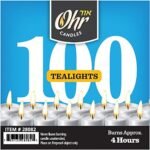 OHR CANDLES 100-Pack Unscented Tealight Candles - White Bulk Tea Lights with 4-Hour Burn Time - Image 6