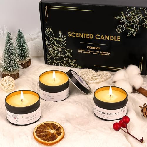 51eDgQ1TkyL._SL500_.jpg Aromatherapy Candle Set: 6 Scented Soy Jar Candles for Men & Women - Perfect Gift for Christmas, Birthdays, & Thanksgiving - Image 4