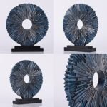 DOVDOV Blue Home Decor Sculpture: Unique Round Line Statue for Living Room, Office, Bedroom, and Dining Table. - Image 6