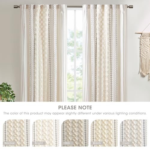 51g3GrTXYnL._SL500_.jpg INK+IVY Imani 100% Cotton 50"x84" Chenille Stripe Curtain - Mid-Century Rod Pocket Drape, Ideal for Living Room & Bedroom Privacy. - Image 7