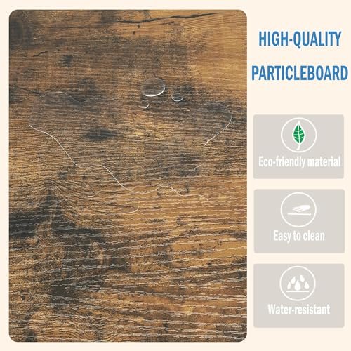 51gPQDvGwmL._SL500_.jpg MMEOLUOOK Large Farmhouse End Table – Industrial Style Sofa & Coffee Table with Storage for Living Room & Bedroom. - Image 5