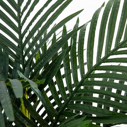 51hLndy-7hL._SL500_.jpg Nearly Natural 4ft Golden Cane Palm Artificial Tree - Perfect Indoor Greenery Decor! - Image 7