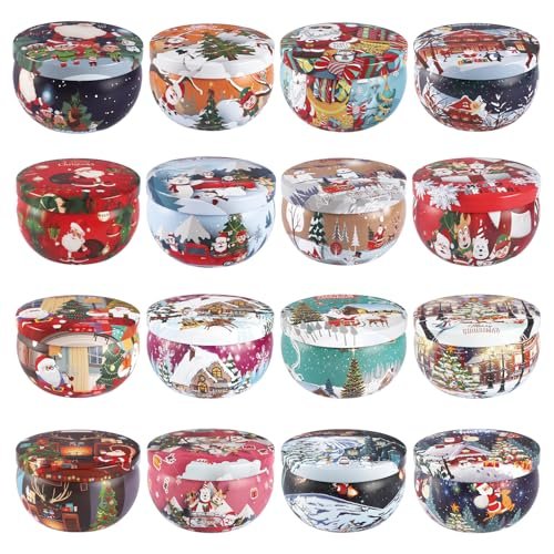 16-Pack Christmas Scented Candles Gift Set - Long-Lasting Soy Wax 16Pack Christmas Scented Candles Gift- Aromatherapy Candle-Soy Wax-Long Lasting Burn time, Christmas Thanksgiving Gifts for Women,Home Decor