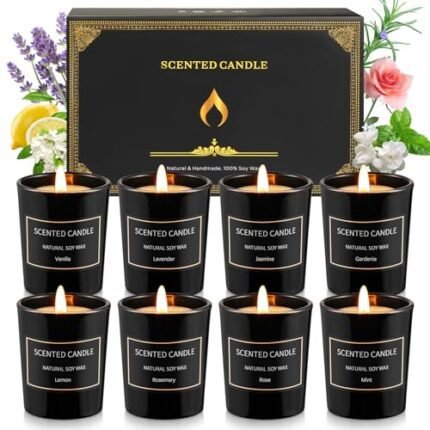 8 Pack Candles for Home Scented Aromatherapy Candles Gifts Set for Women Soy Wax Long Lasting Jar Candles for Birthday Mother's Day Gifts, 3.5oz