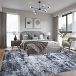 5x7 Washable Modern Abstract Area Rug: Soft, Thin, No-Slip, Stain-Resistant for Living Room, Bedroom, Office. - Image 4