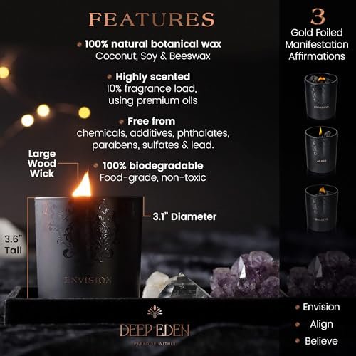 51lLVWMpBYL._SL500_.jpg Deep Eden Wood Wick Candle, 7.4 Oz - Luxurious Manifestation Crystal with Natural Soy & Exotic Essential Oils. - Image 7
