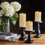 Luminara Flameless LED Ivory Pillar Candles Set of 3 – Safe, Remote-Controlled, Timer-Enabled, Realistic Glow. - Image 2