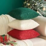 MIULEE Set of 2 Soft Corduroy 18x18 Inch Boho Striped Throw Pillow Covers for Modern Farmhouse Decor. - Image 9