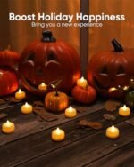 Amagic Battery-Operated Flameless LED Tea Light Candles – 12, 24, 50, 100, 150 Pack for Holiday Decor - Image 6