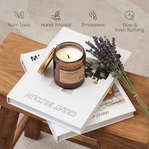 51nvlorxMFL._SL500_.jpg M&SENSE Eucalyptus Mint Candle: Relaxing Home Fragrance, Perfect Gift for Birthdays, Mother's Day, Housewarmings, and Valentine's. 7.05oz. - Image 4