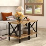 MMEOLUOOK Large Farmhouse End Table – Industrial Style Sofa & Coffee Table with Storage for Living Room & Bedroom. - Image 6