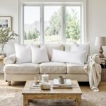 MIULEE 22x22 Pillow Inserts - Set of 2 Down Feather Decorative Throw Pillows for Couch & Bed, White Cotton Fabric. - Image 4