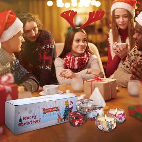 51q6tW5xdsL._SL500_.jpg 16-Pack Christmas Scented Candles Gift Set - Long-Lasting Soy Wax Aromatherapy - Perfect for Women, Home Decor & Holiday Gifts. - Image 6