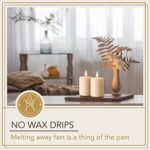 Unscented Melt Pillar Candles - 3 Pack, 3" x 4" Ivory Candles for Home, Church, Weddings & More. - Image 4
