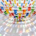 MAGCOLOR Hand-Painted Woven Glass Crystal Bowl: Colorful Centerpiece for Home, Office, Weddings, Snacks & Desserts. - Image 5