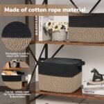 Goodpick Cube Storage Bins - Woven Baskets for Towels, Books, Shoes, Closets, and Toys, 13"x10"x9" - Image 4