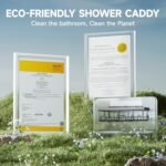 Veken Waterproof Shower Caddy 6-Pack: No-Drill Adhesive Shelves with Soap Holder for Organized Storage. - Image 6