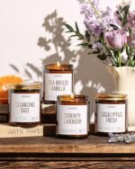 AOOVOO Scented Candle Set - 4PC, 36 oz Soy Candles in Lavender, Vanilla, Eucalyptus & Sage. Perfect for Home Fragrance! - Image 2