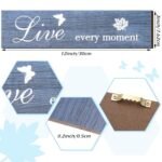 Rustic Wood Sign Set: "Live, Love, Blessed" Wall Decor for Home, Kitchen, or Living Room - 12"x3"x0.2" (Blue Series) - Image 2