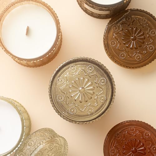 51t0ZYZyIBL._SL500_.jpg LA JOLIE MUSE Vanilla Coconut Candle - 19 oz Natural Soy Wax, Wood Wick, 90-Hour Burn Time, Large Glass Jar - Image 7