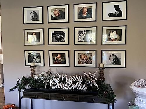 51wJQiuVMZL._SL500_.jpg Upsimples 11x14 Picture Frame Set of 5 - Showcase 8x10 Photos with Mat or 11x14 Without, Black Wall Gallery Frames - Image 7