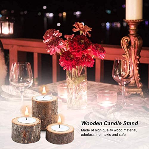 51wKhgEVykL._SL500_.jpg Yikko Personalized Wooden Tea Light Candle Holders - Set of 3 for Weddings, Parties & Home Decor. - Image 7